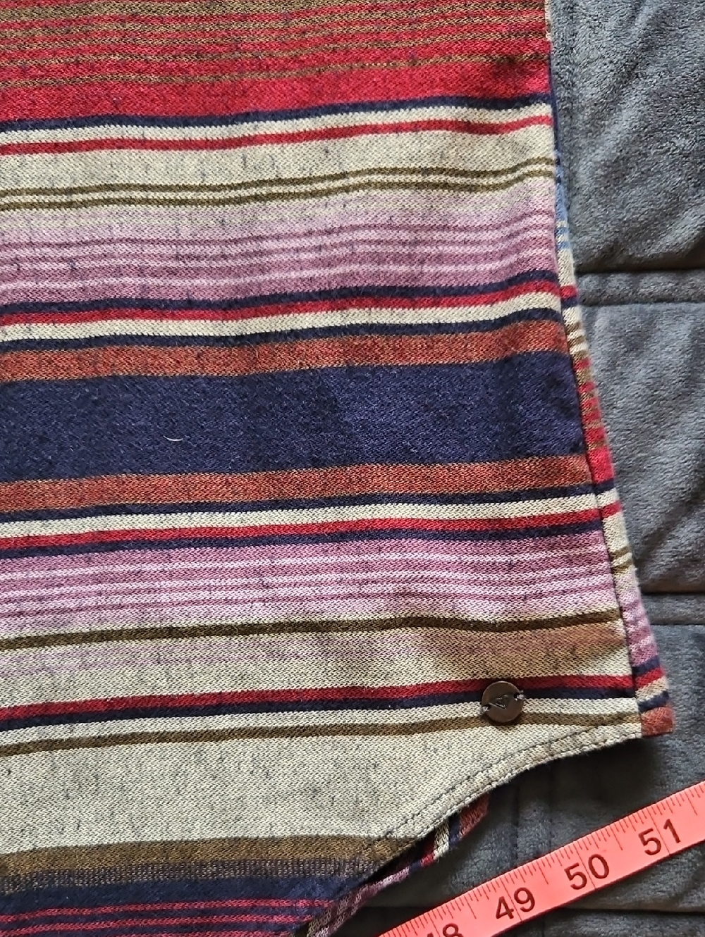 Roxy Camp Site Multi Stripe Button-Up Top, XL, Sarape, Long Sleeve, Southwestern - Picture 11 of 12